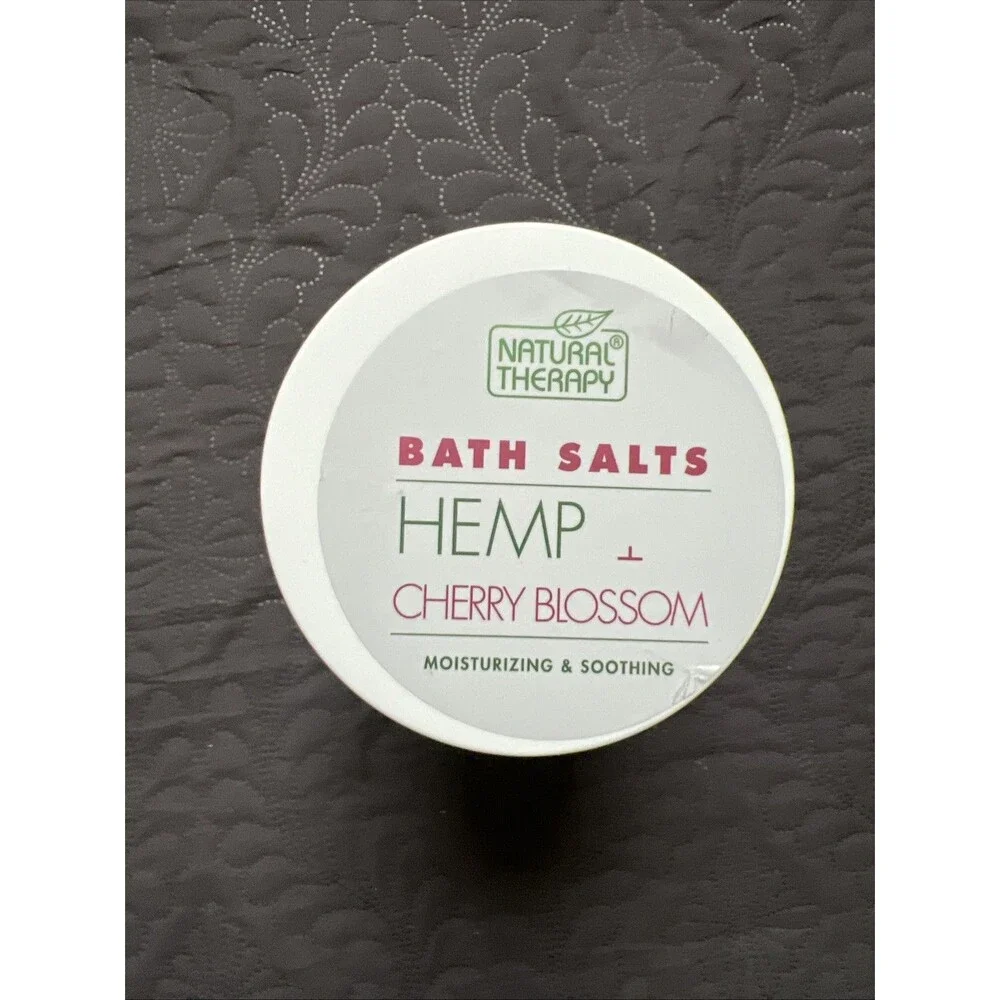 Natural Therapy Pure Hemp + Cherry Blossom Spa Soak Mineral Bath Salts (37oz)